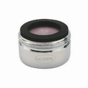 Neoperl 14 5700 5 PCA Perlator HC California Economy Flow Male Aerator, 1.2 GPM, Small, Aerated, Honeycomb Screen, Pink/Clear Dome, 13/16"-27 Threads, Chrome, Brass