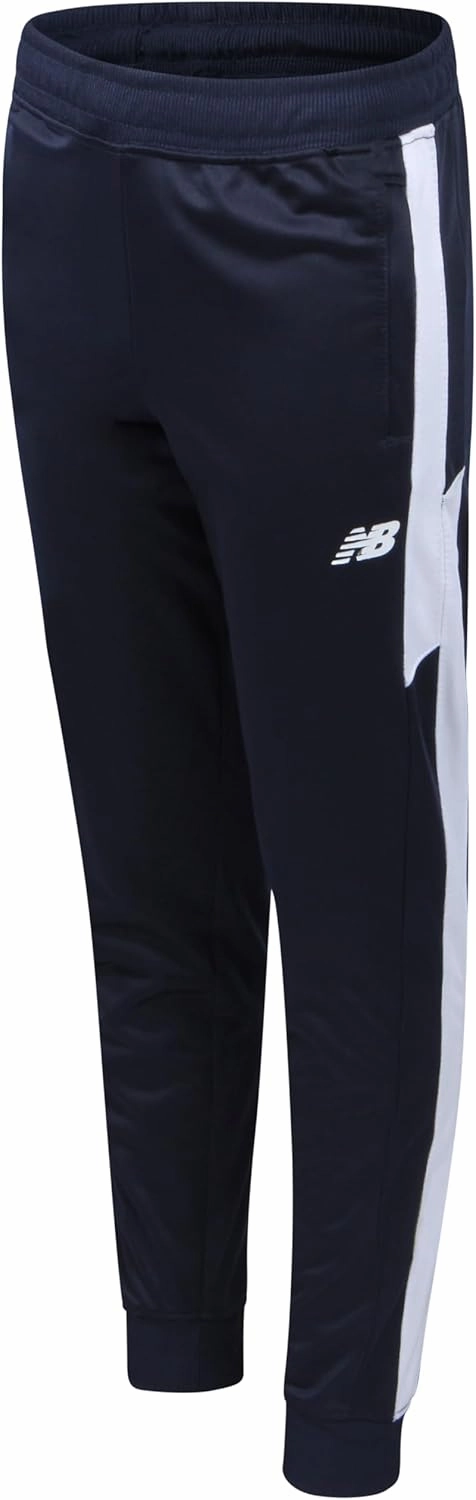 New Balance Boys Sweatpants - Stretch Performance Tricot Activewear Boys Joggers Athletic Pants with Zip Pockets (Size: 8-20)