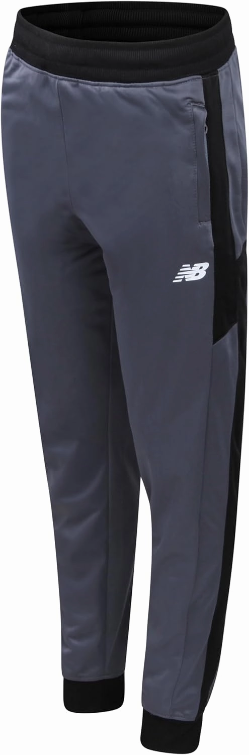 New Balance Boys Sweatpants - Stretch Performance Tricot Activewear Boys Joggers Athletic Pants with Zip Pockets (Size: 8-20)