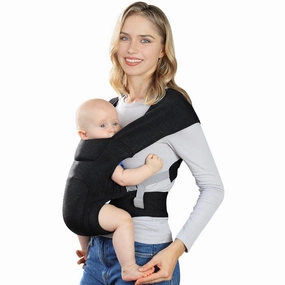 Newborn Carrier, Cozy Baby Carrier, Ergonomic Baby Wrap Carrier, Black