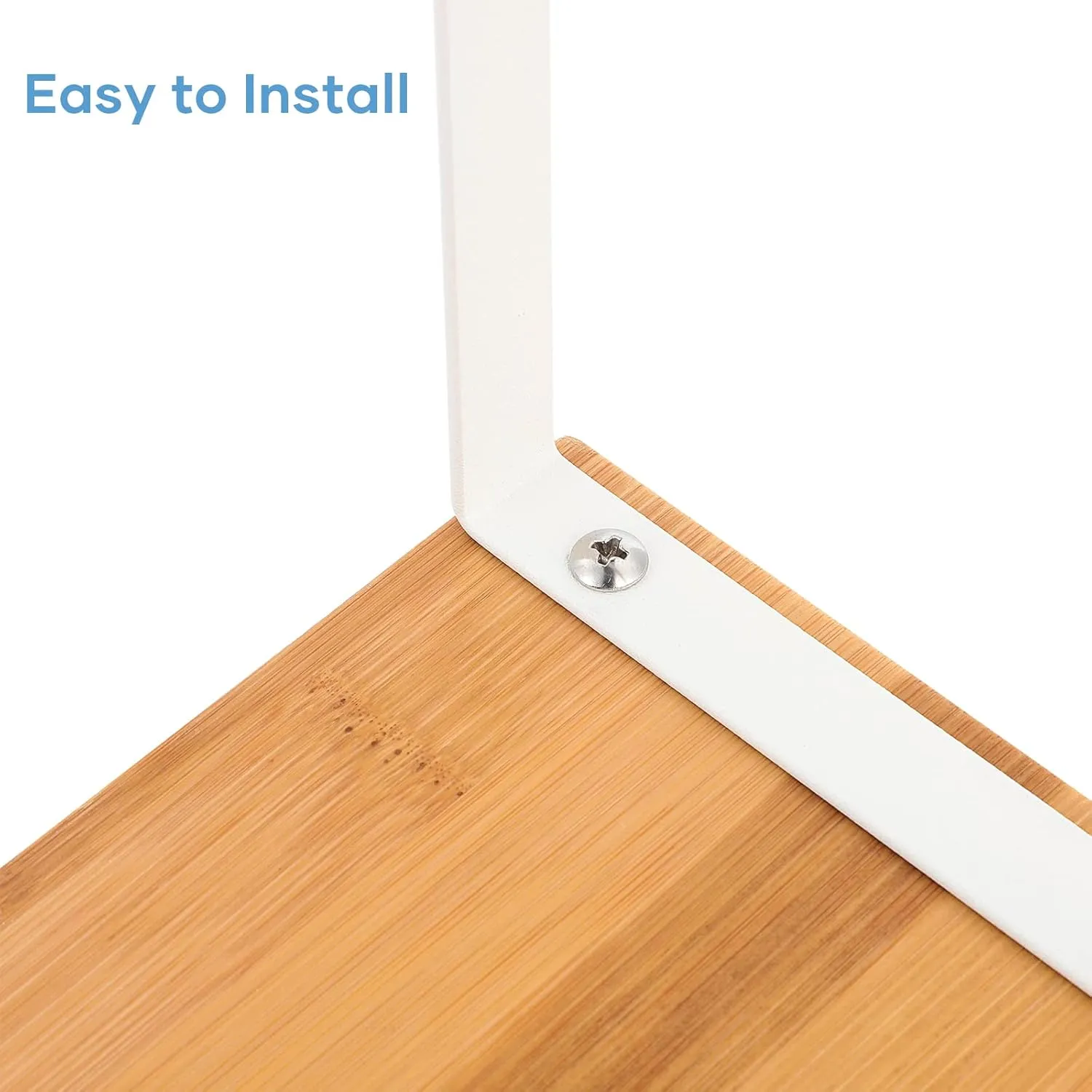 NEX Kitchen Cabinet and Counter Shelf Organizer, Stackable & Expandable, White and Natural