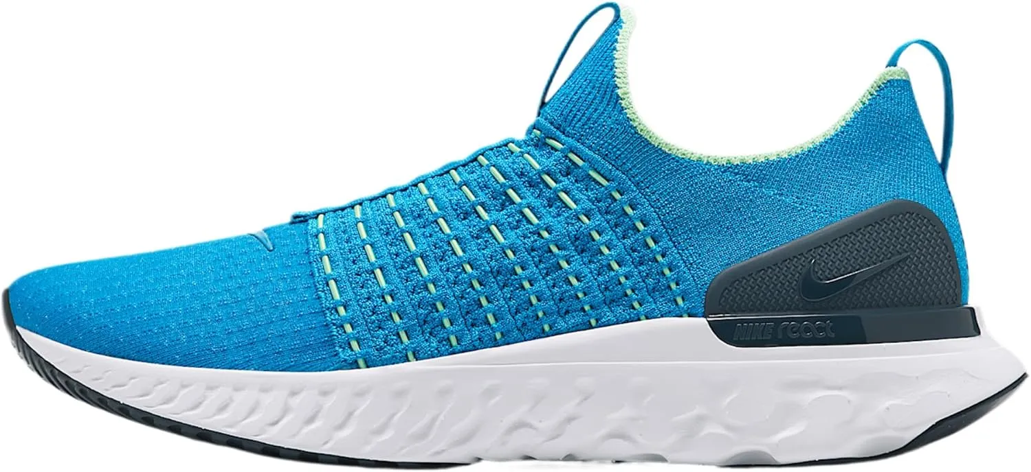 Nike React Phantom Run Flyknit 2 Men's Road Running Shoes (CJ0277-402, Blue Orbit/Vapor Green/Deep Ocean/Blue Orbit)