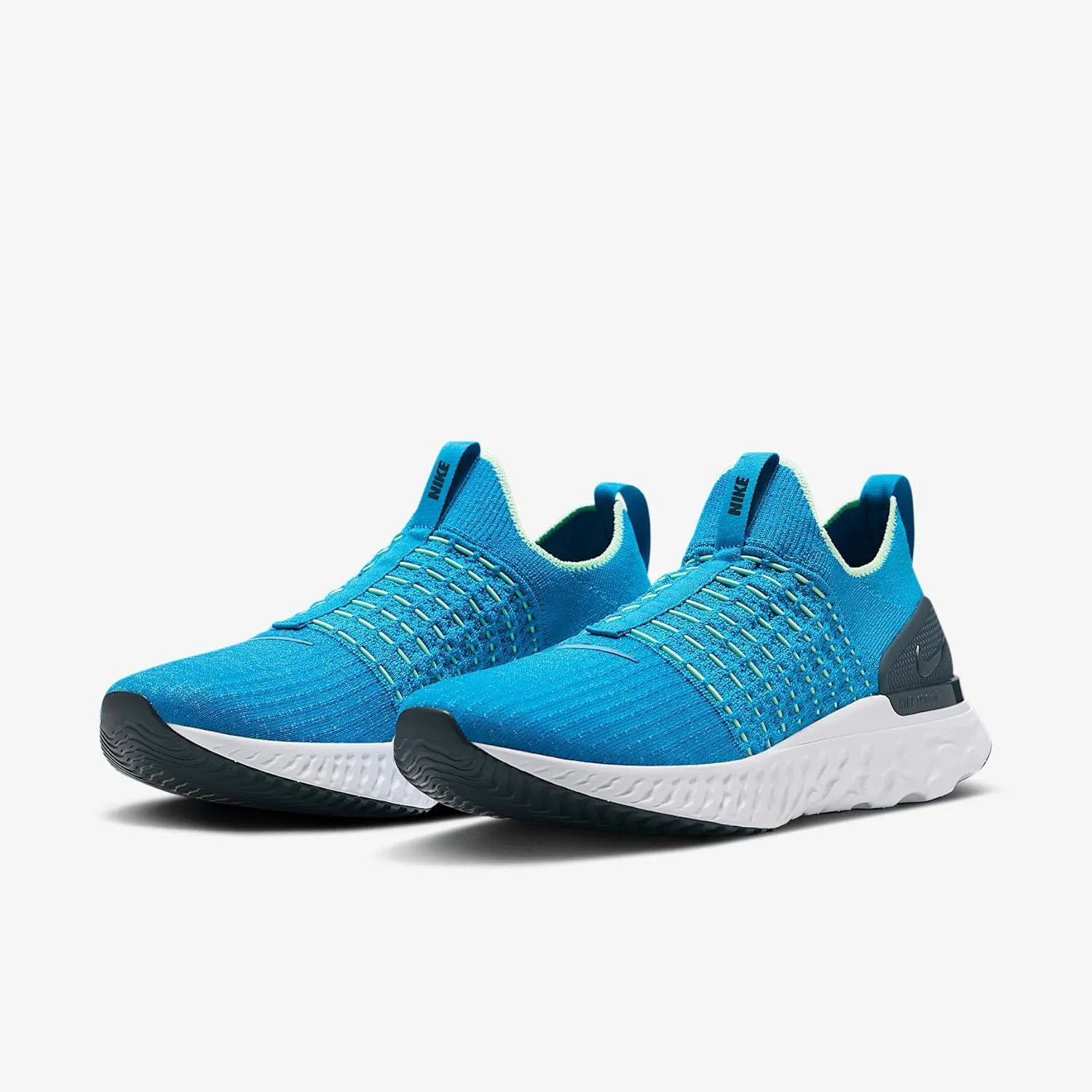 Nike React Phantom Run Flyknit 2 Men's Road Running Shoes (CJ0277-402, Blue Orbit/Vapor Green/Deep Ocean/Blue Orbit)
