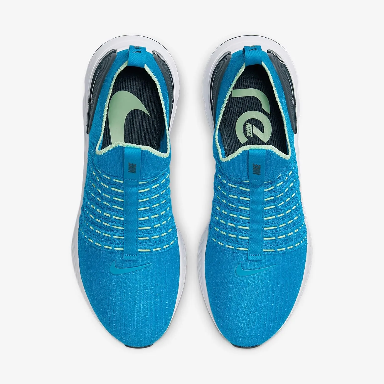 Nike React Phantom Run Flyknit 2 Men's Road Running Shoes (CJ0277-402, Blue Orbit/Vapor Green/Deep Ocean/Blue Orbit)