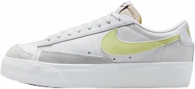 Nike Blazer Low Platform Women's Shoes (DJ0292-115, White/Team Orange/Black/Life Lime) Size 7