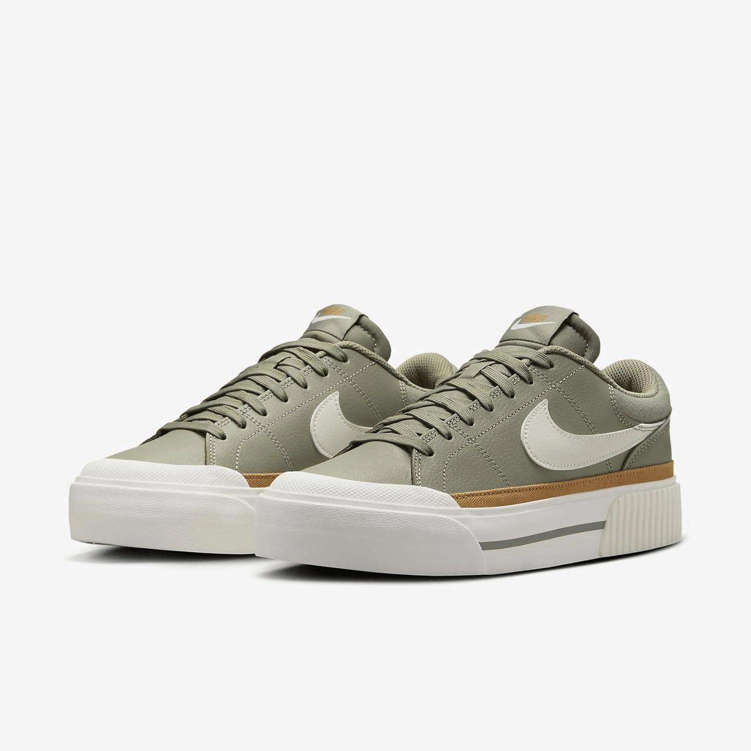 Nike Court Legacy Lift Women's Shoes (DM7590-300, Light Army/Flax/Dark Stucco/Sail)