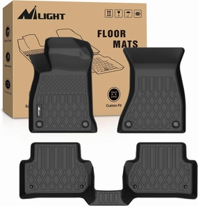 Nilight TPE Floor Mats for Audi A4 S4 2017 2018 2019 2020 2021 2022 2023 2024 2025 All Weather Custom Fit Heavy Duty Floor Liners