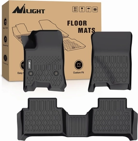 Nilight TPE Floor Mats for Chevy Colorado GMC Canyon Crew Cab 2023 2024 2025,All Weather Custom Fit Heavy Duty Floor Liners