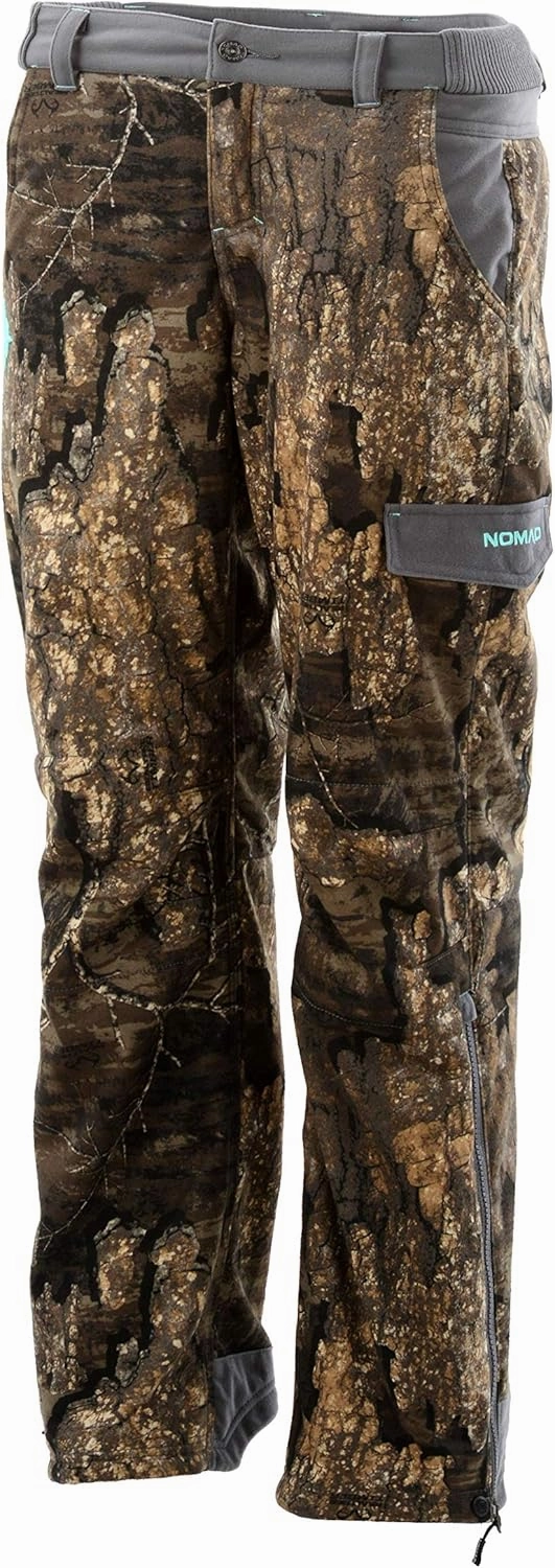 Nomad Women's Standard Harvester Wind Water Resistant High-Performance Camo Hunting Pants