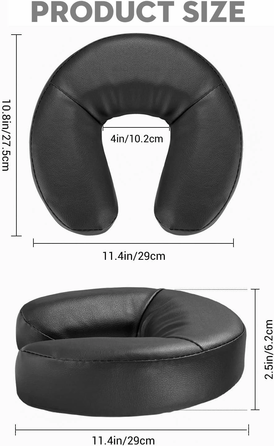 Noverlife Massage Face Cradle Cushion, Professional Massage Table Universal Face Head Neck Rest Pad, Soft Memory Foam Crescent Massage Chair Pillow for Massage Spa Therapy Beauty Treatment Sleep