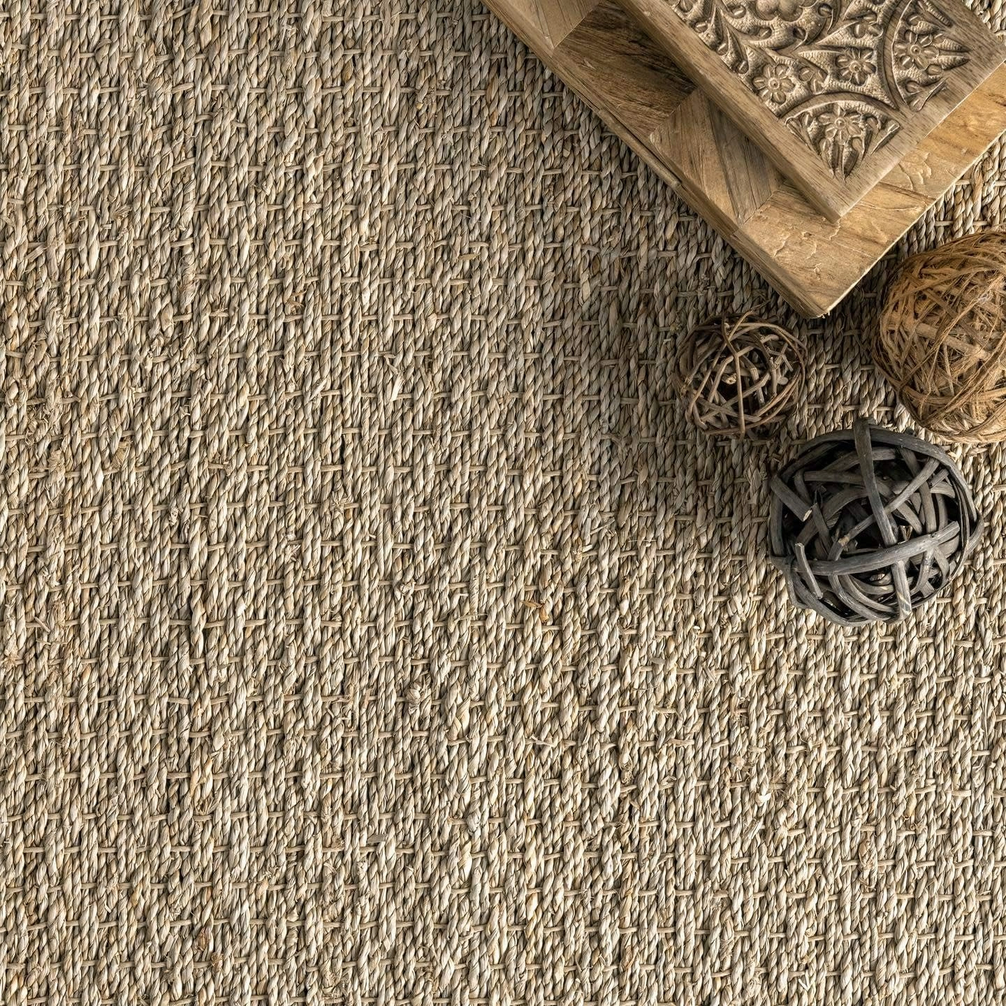 nuLOOM 2x6 Elijah Seagrass Area Rug, Dark Grey, Solid Farmhouse Style, Cotton Bordered, Basketweave, Natural Fiber, For Bedroom, Dining Room, Living Room, Hallway, Office, Kitchen, Entryway