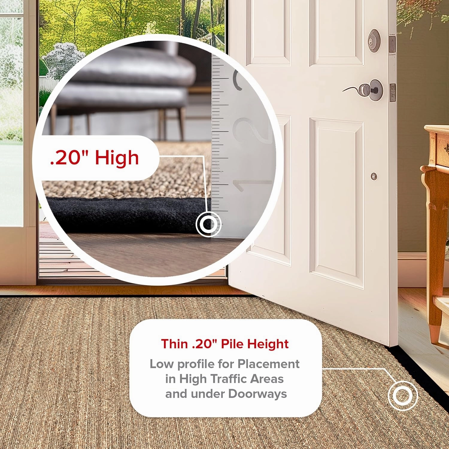 nuLOOM 3x4 Elijah Seagrass Area Rug, Black, Solid Farmhouse Style, Cotton Bordered, Basketweave, Natural Fiber, For Bedroom, Dining Room, Living Room, Hallway, Office, Kitchen, Entryway