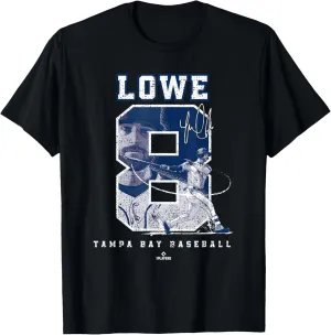 Number and Portrait Brandon Lowe Tampa Bay MLBPA T-Shirt