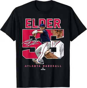 Number and Portrait Bryce Elder Atlanta T-Shirt