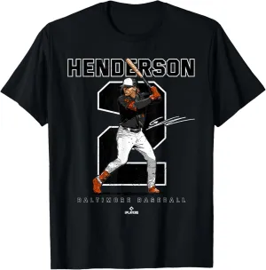 Number and Portrait Gunnar Henderson Baltimore MLBPA T-Shirt