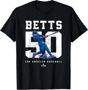 Number and Portrait Mookie Betts Los Angeles MLBPA T-Shirt
