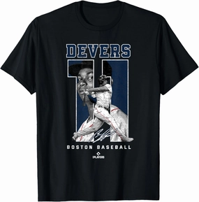 Number and Portrait Rafael Devers Boston MLBPA T-Shirt