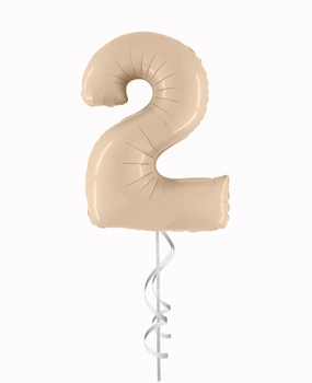 Number Balloon - Beige