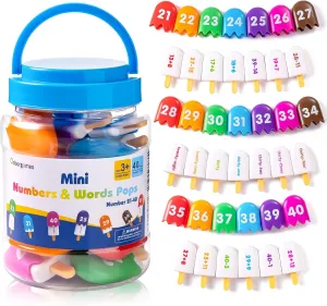 Numbers 21-40 Popsicles – Engaging Number Toys for Kids Ages 3-5 to Learn Numbers & Enhance Skills