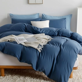 OAITE Duvet Cover,Protects and Covers Your Comforter/Duvet Insert,Luxury 100% Super Soft Microfiber,Queen Size,3 Piece Duvet Cover Set Includes 2 Pillow Shams