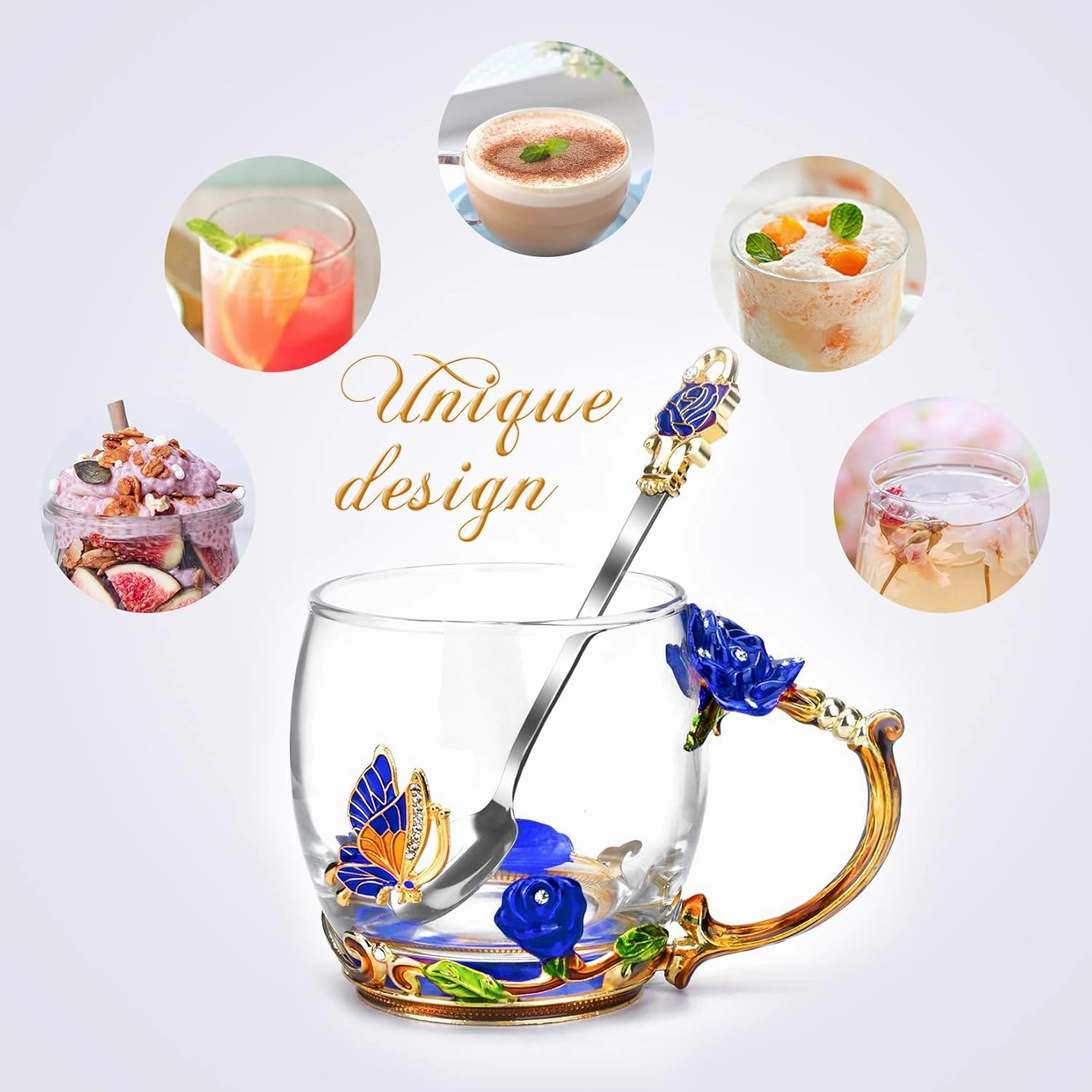 OEAGO Unique Gifts for Women Mom Coffee Mugs Gifts for Women Birthday Unique Blue Tea Cup Gifts for Women Who Have Everything Womens Gifts for Christmas