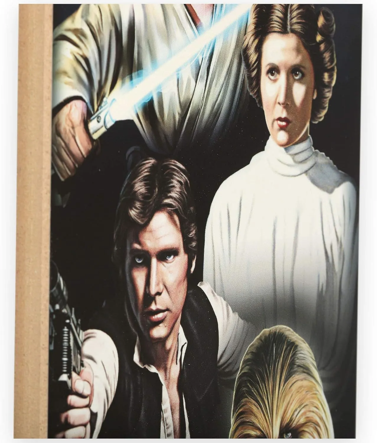 Open Road Brands Disney Star Wars Line Up Vertical Wood Wall Decor - Classic Star Wars Wall Art For Home Decorating