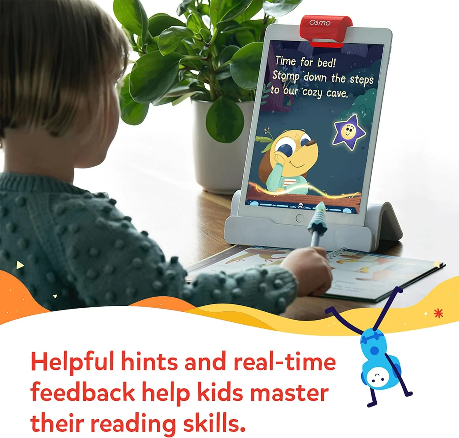 Osmo - Reading Adventure - Advanced Reader for iPad & iPhone   Access to 4 More Books - Ages 5-7 - Builds Reading Proficiency, Phonics, Fluency, Comprehension & Sight Words Base Required US ONLY