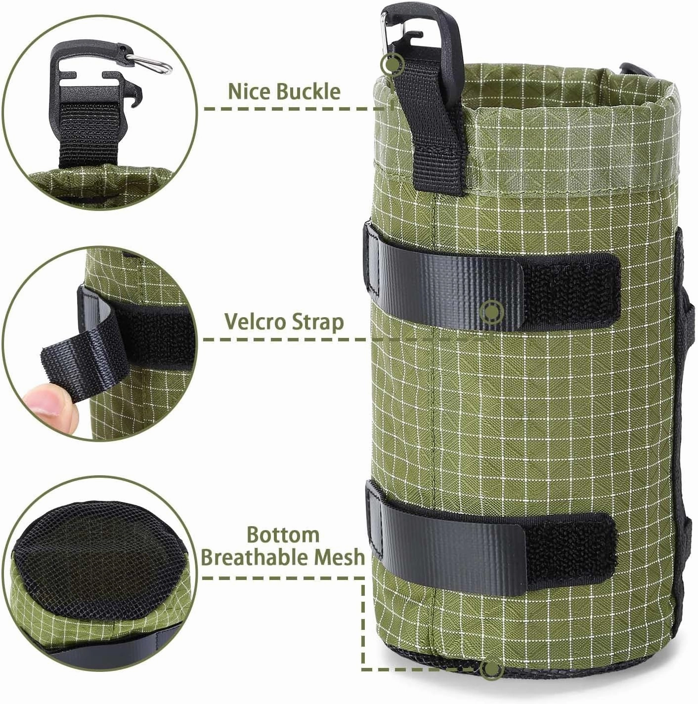 Outdoor Multifunctional Water Bottle Holder,Portable Shoulder Strap Bottle Carrier,Backpack Accessories for Hiking Hunting and Travelling 2 Pairs