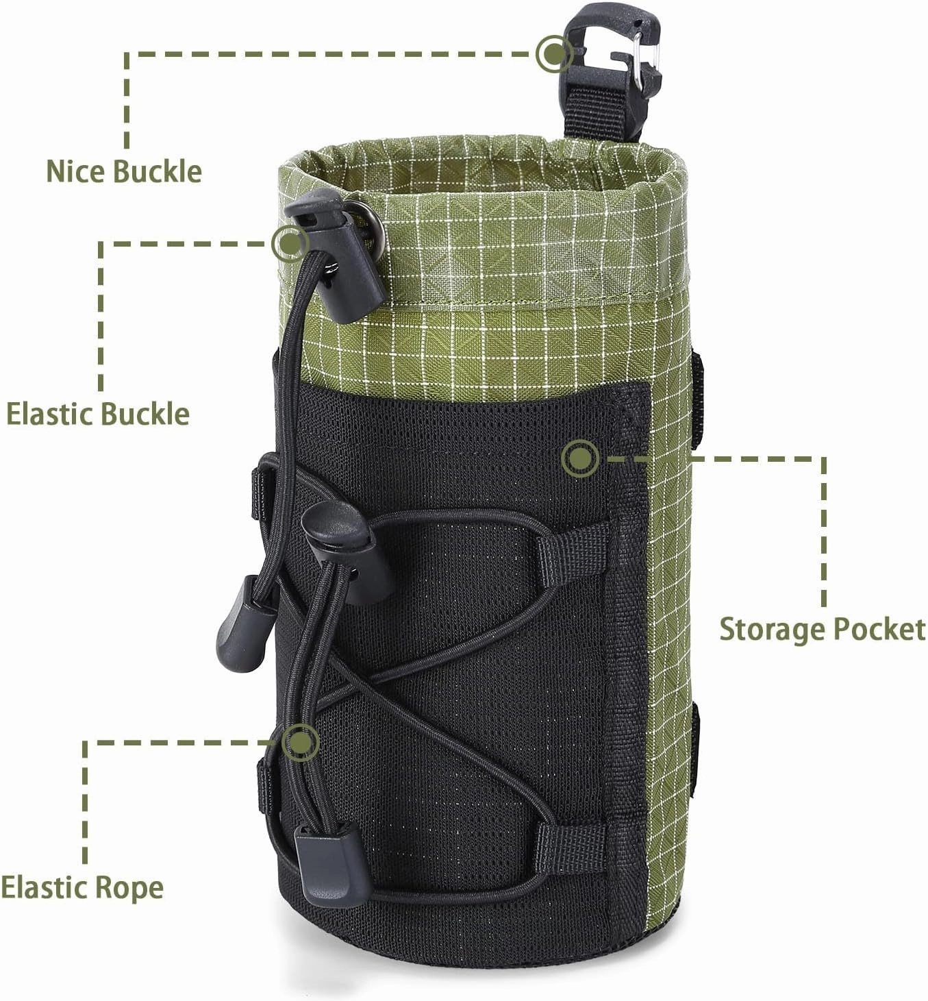Outdoor Multifunctional Water Bottle Holder,Portable Shoulder Strap Bottle Carrier,Backpack Accessories for Hiking Hunting and Travelling 2 Pairs