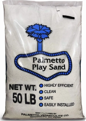 Palmetto Soft Play Sand, Clean & Low-Dust for Sensory Fun, Creme Colored, 50 lbs
