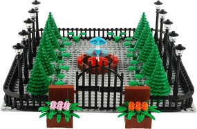 Park Building Blocks Fountain Sencery Accessories Street Set Building Bricks Kit DIY Building Set Compatible All Major Brands (with 10"x10"Baseplate)