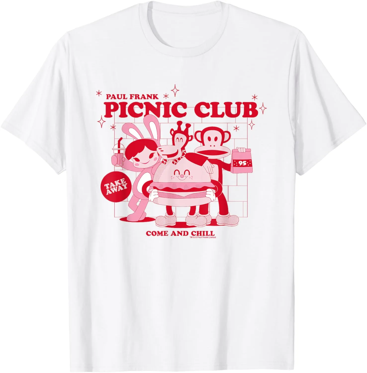 Paul Frank Diner Picnic Club Takeaway Julius Monkey & Co T-Shirt