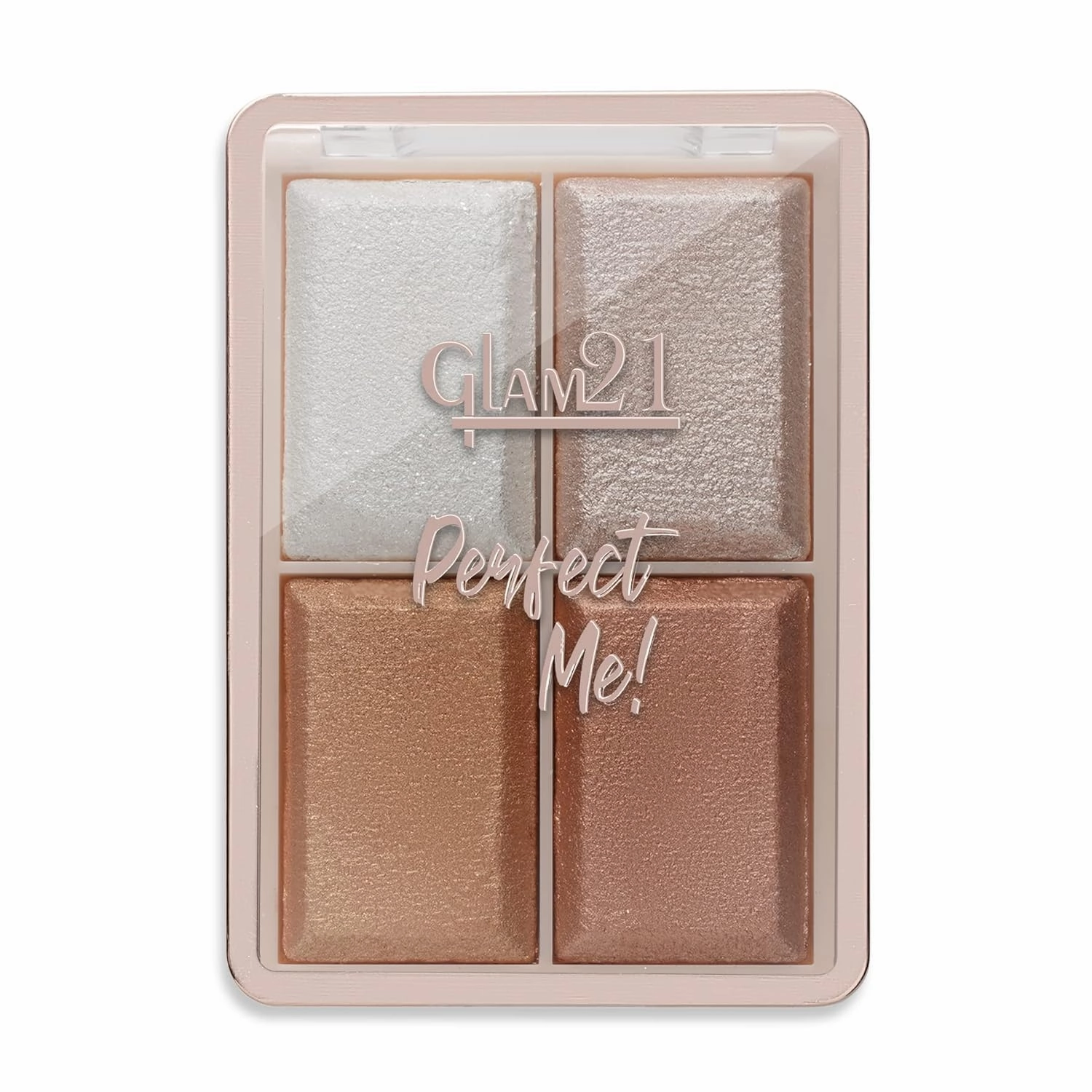 Perfect Me! Highlighter Palette Blusher |Ultimate Shimmer Formulations | Highly-Pigmented Powder Highlighter | Weightless Longlasting Illuminating Glow Face Kit| 6gm (Shade-01)