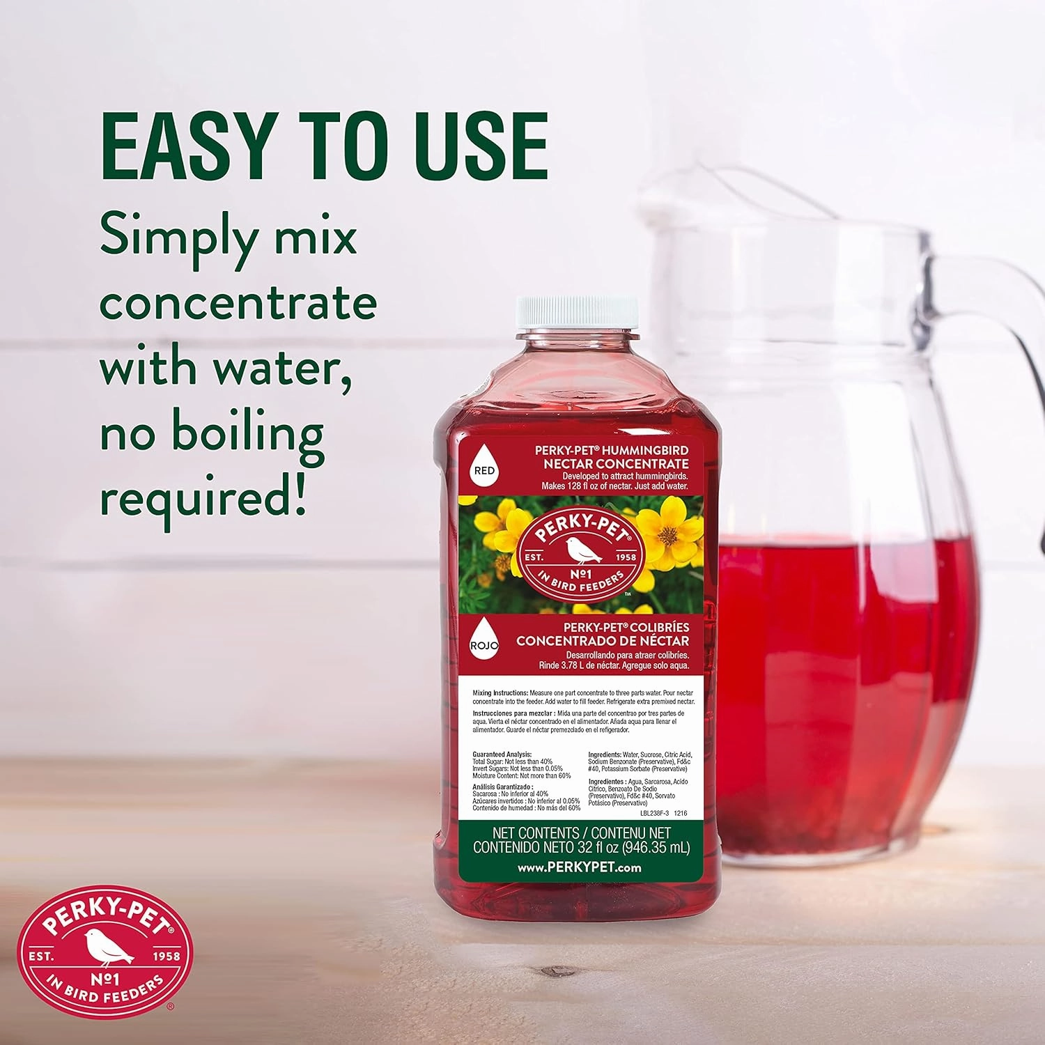 Perky-Pet Hummingbird Nectar Concentrate and Liquid Nectar Bundle - Makes 320 oz