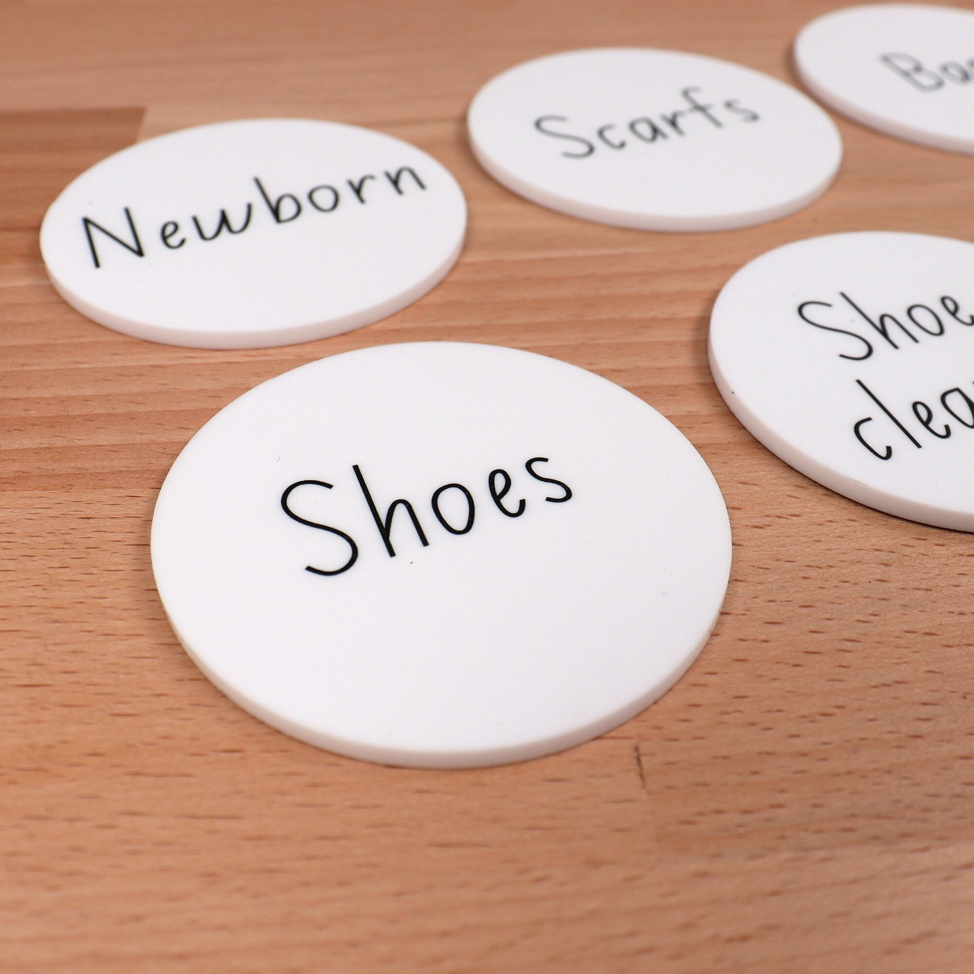 Personalised Storage Labels - Ikea Trofast Toy labels - Acrylic Black and White
