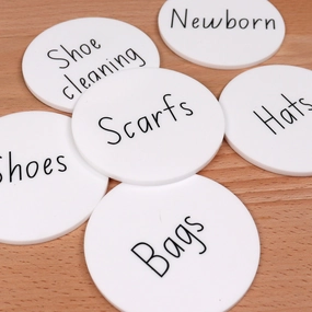Personalised Storage Labels - Ikea Trofast Toy labels - Acrylic Black and White