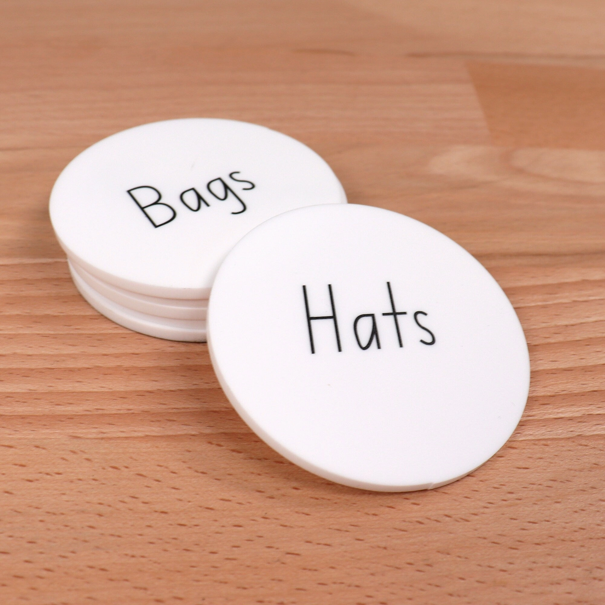 Personalised Storage Labels - Ikea Trofast Toy labels - Acrylic Black and White