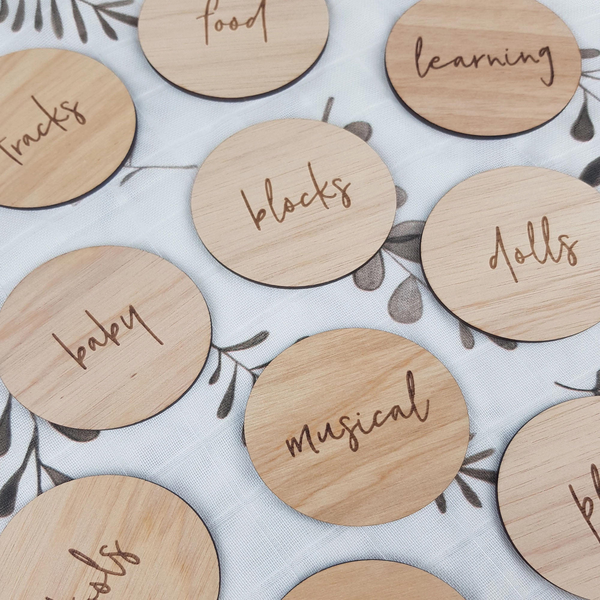 Personalised Wooden Toy Labels for Ikea Trofast