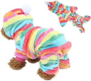 Pet Dog Cat Warm Pajamas Clothes Autumn Winter Pet Hoodies Doggy Fashion Jumpsuit Apparel for Small Dogs(L)