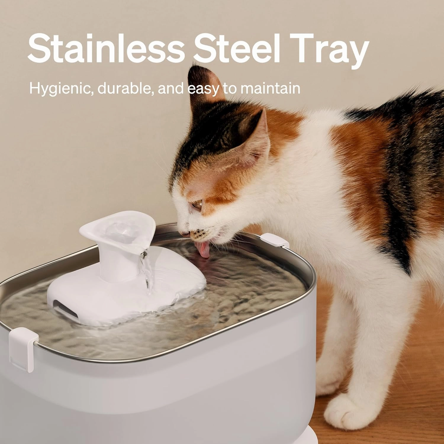 PETLIBRO Cat Water Fountain with Wireless Pump, 2.5L/84oz Pet Water Fountain for Cats Indoor Stainless Steel, Cat Water Dispenser with Two Flow Modes, Pat Fountain for Drinking Easy Clean, BPA-Free
