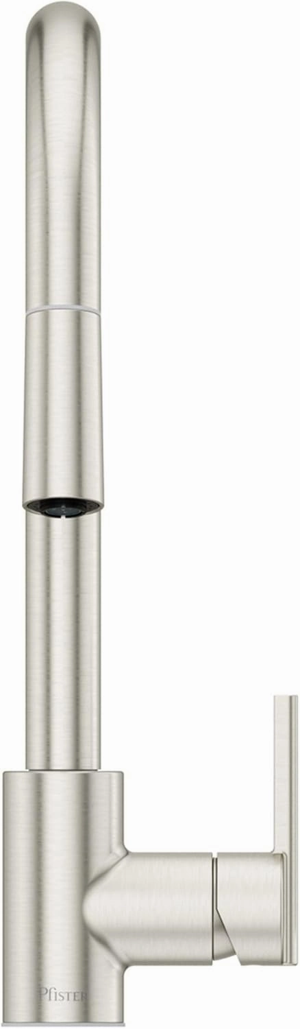 Pfister GT529-BI Brislin 1.8 GPM Single Hole Pull Down Kitchen Faucet with AutoDock Sprayhead, Pfast Connect, and Pforever Seal Valves - Stainless Steel