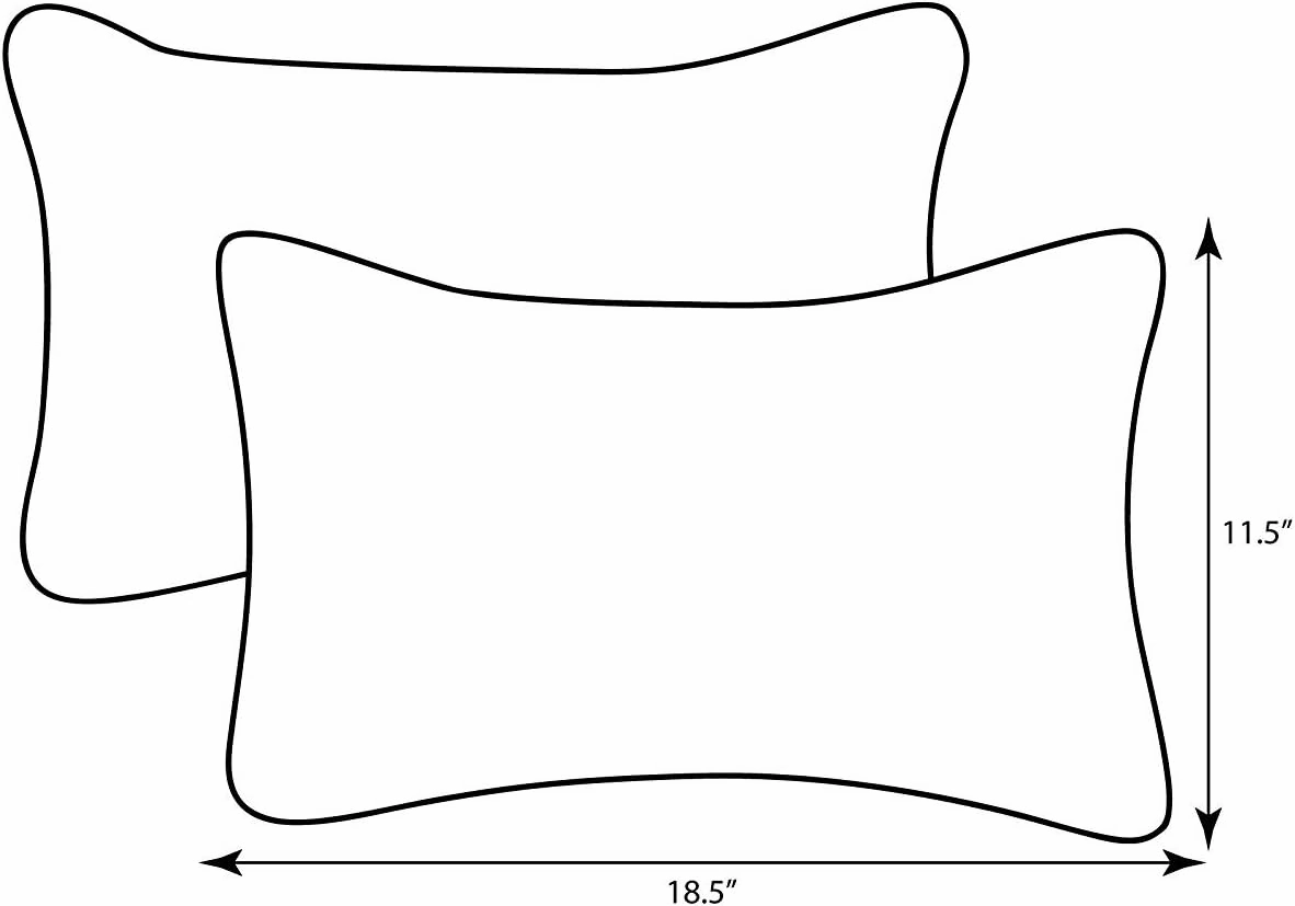 Pillow Perfect Damask Indoor/Outdoor Accent Throw Pillow, Plush Fill, Weather, and Fade Resistant, Lumbar - 11.5" x 18.5" , Blue/White Basalto, 2 Count