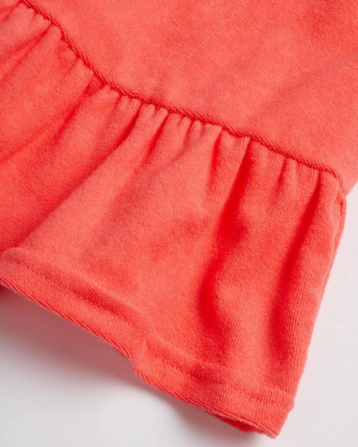 Pink Platinum Girls Swim Cover Up - Full Zip Hooded Ruffled Kids Terry Cloth Bathrobe, Swim Cover Up Dress for Girls (2T-16)