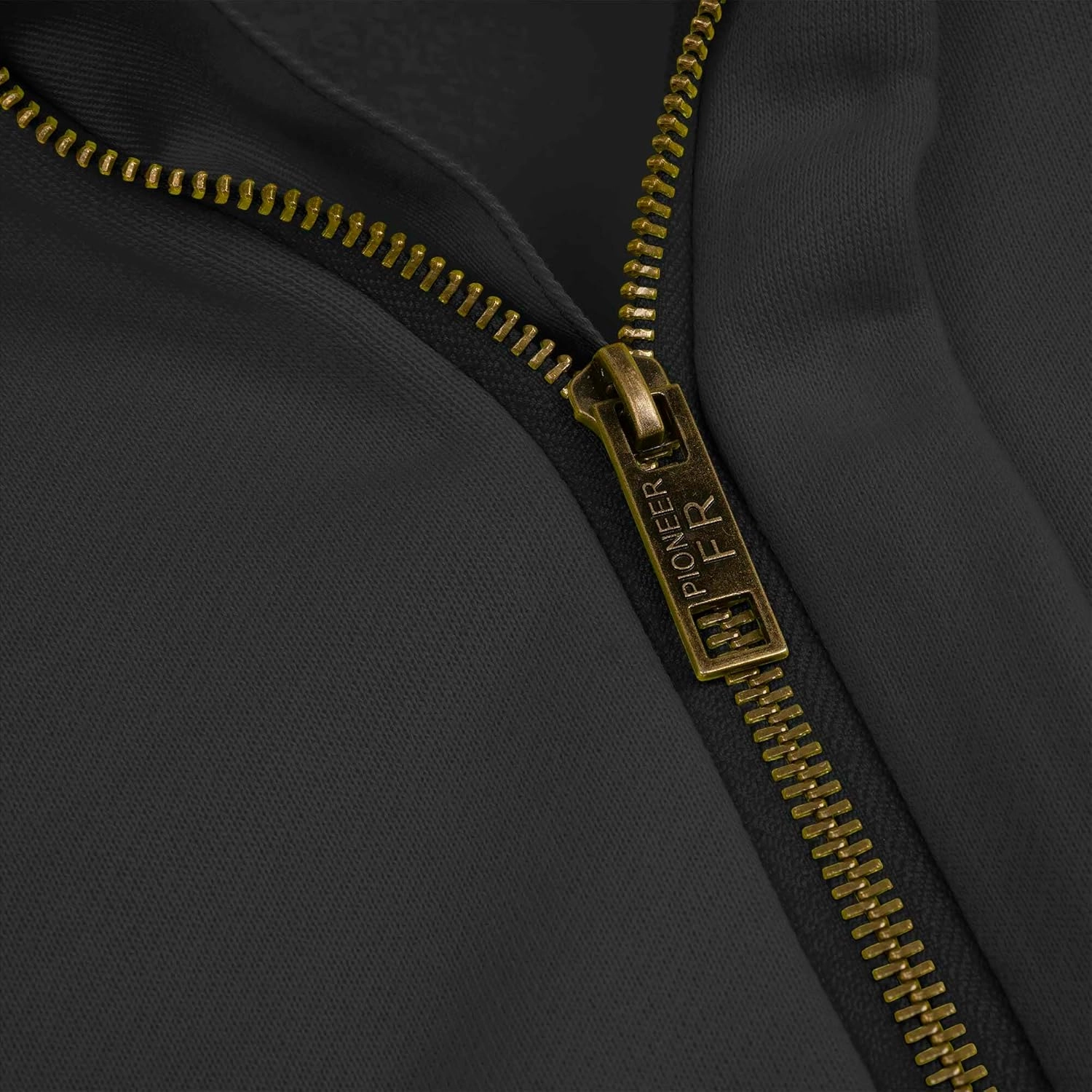 Pioneer Hi Vis Flame Resistant Safety Hoodie for Men and Women - Zip Up Black Cotton Hoodie - Pockets - Detachable Snap Hood