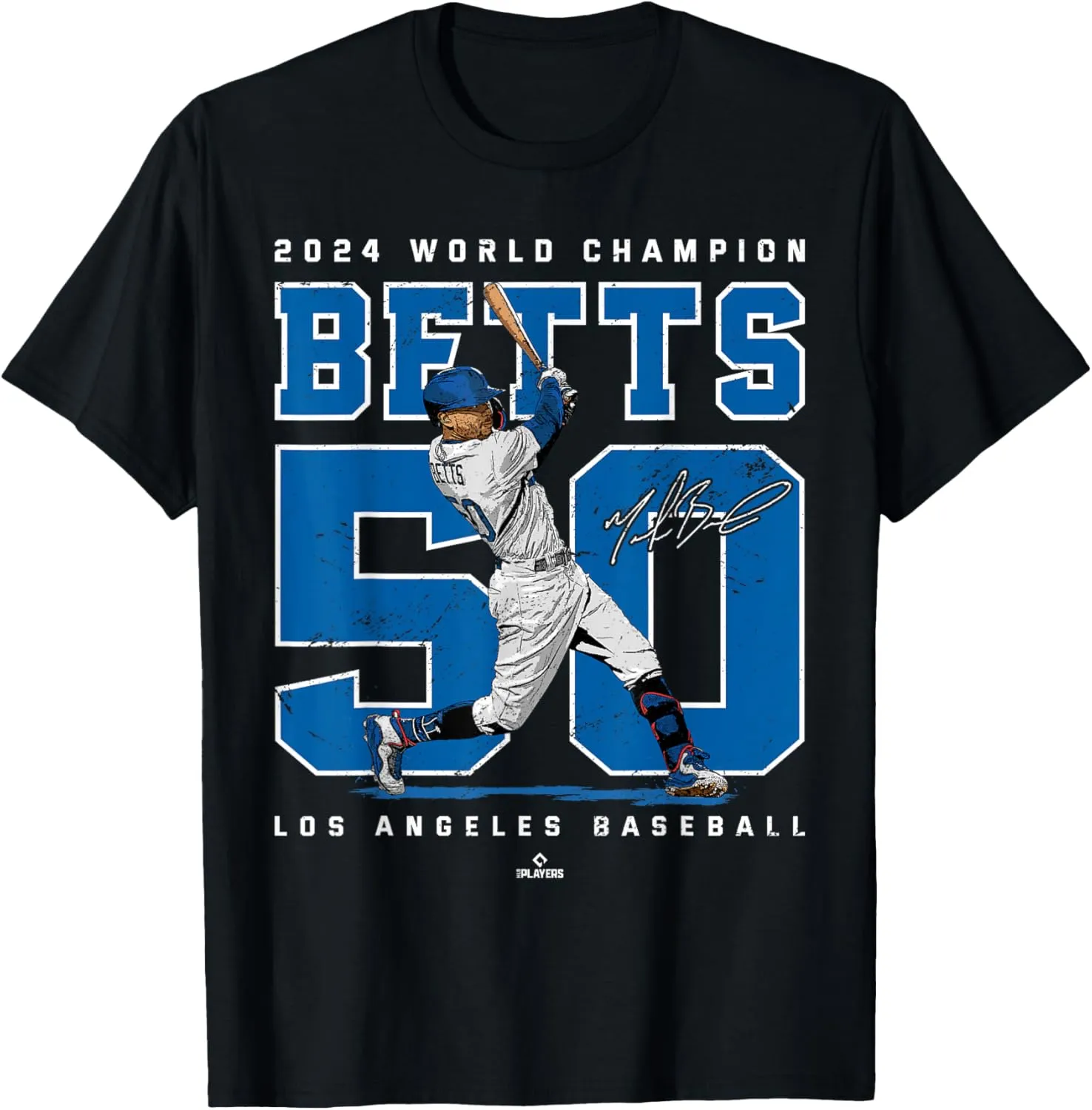 Player Number 2024 World Champion Mookie Betts MLBPA T-Shirt