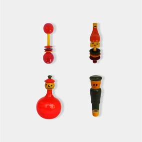 Playtime Combo (Dumbbell Rattle,Two Whistle Rattles, Self-Standing Doll)