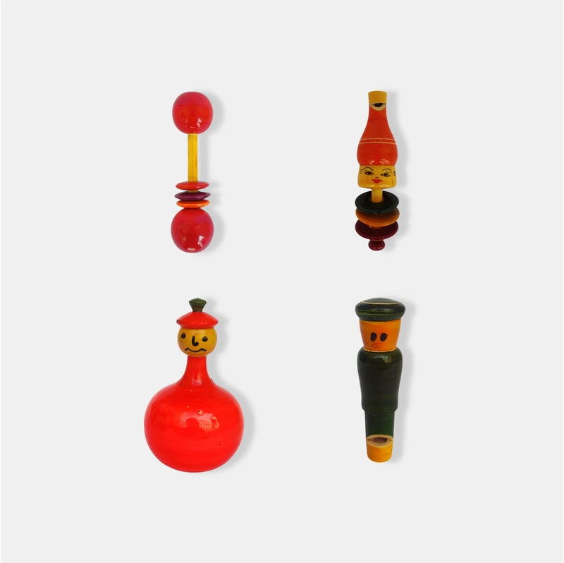 Playtime Combo (Dumbbell Rattle,Two Whistle Rattles, Self-Standing Doll)