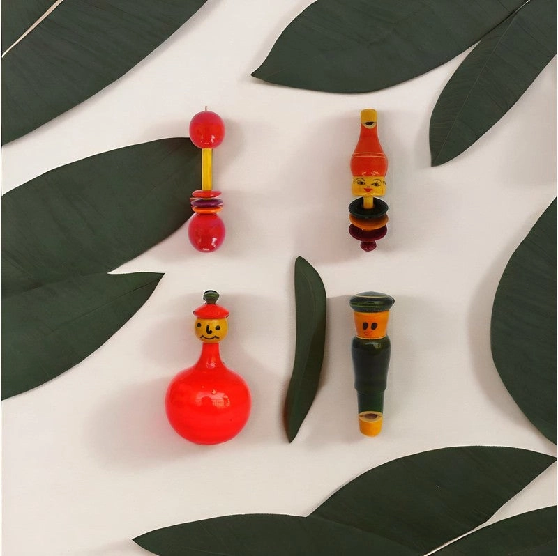 Playtime Combo (Dumbbell Rattle,Two Whistle Rattles, Self-Standing Doll)