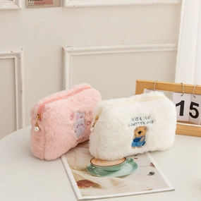 Plush Cute Bear Portable Storage Wash Cosmetic Bags
