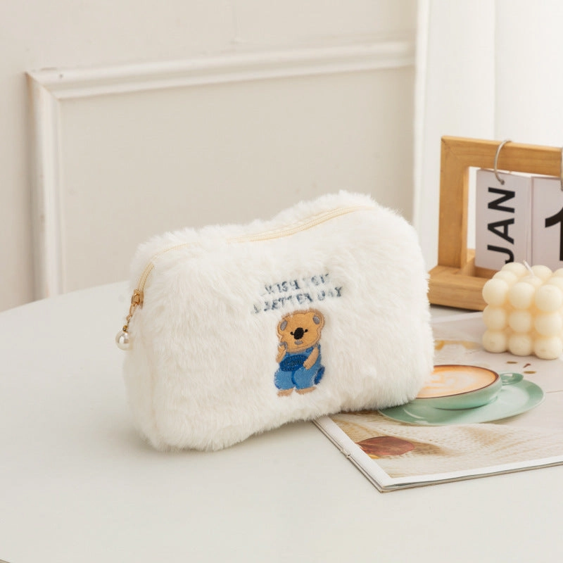 Plush Cute Bear Portable Storage Wash Cosmetic Bags
